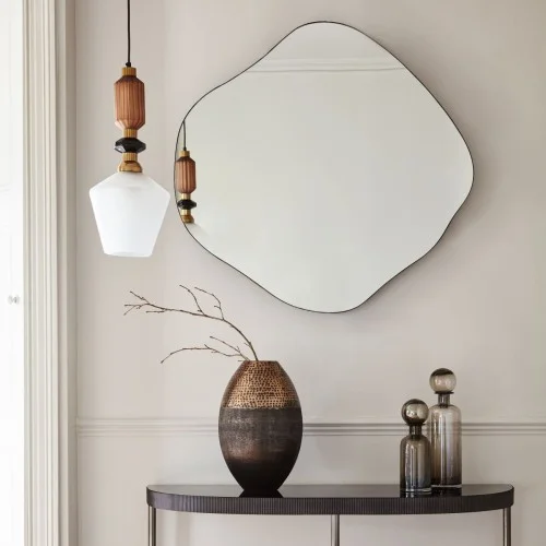 Popularny Designerskie lustro zdobione Organic 97x101 cm nieregularny kształt
