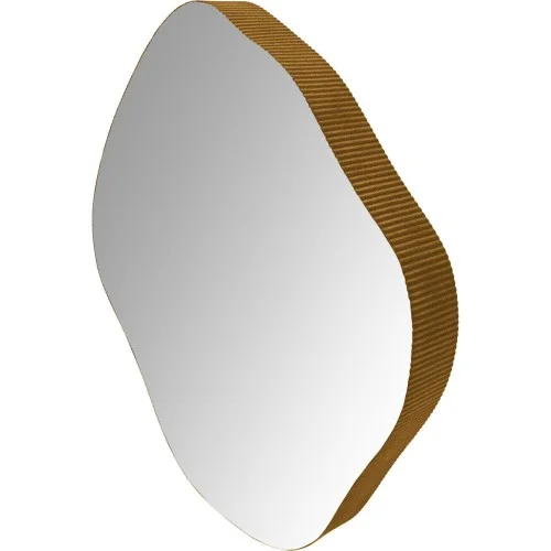 Rabat Designerskie lustro zdobione Organic Gold L 97 x 101 cm nieregularny kształt złota rama