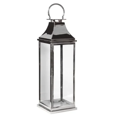 Lampion Sloane Chrome 112 cm stal nierdzewna szklany lampion srebrny Rabat