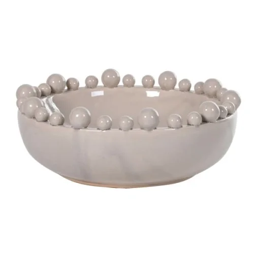 Wysoka jakość Misa Bubble Cream ceramika 38 cm średnicy dekoracyjna misa zdobione krawędzie