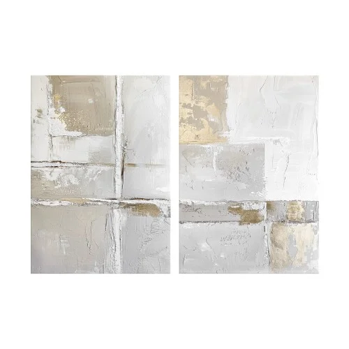Oferta Nowoczesny obraz dwa panele Lyall 50x70 cm biel złoto