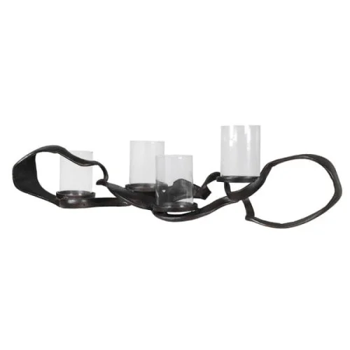 Ostatnie sztuki Nowoczesny świecznik Knot 136 cm abstrakcyjna dekoracja aluminium