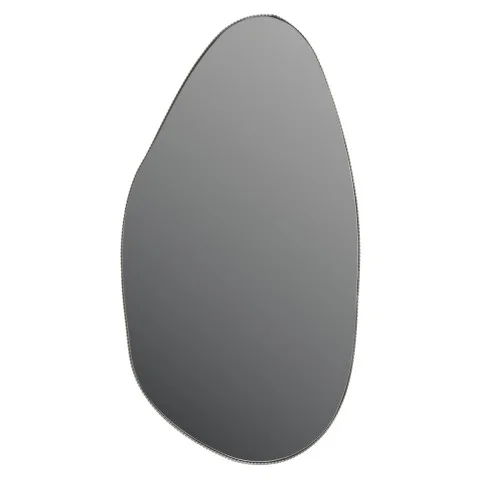 Organiczne lustro do salonu Organic Oval M 101 cm nieregularny kształt - metalowa rama brąz Wybór klientów