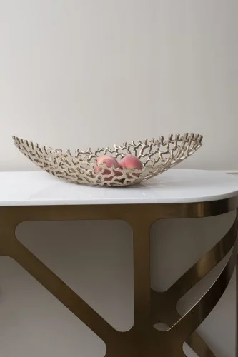 Okazja Patera Mayfair 62 cm aluminium złoty ażurowy misa dekoracyjna