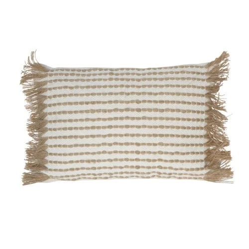 Wyjątkowa oferta Poduszki dekoracyjne Albert Long 50x30 cm poduszki kremowe bawełna dwie sztuki