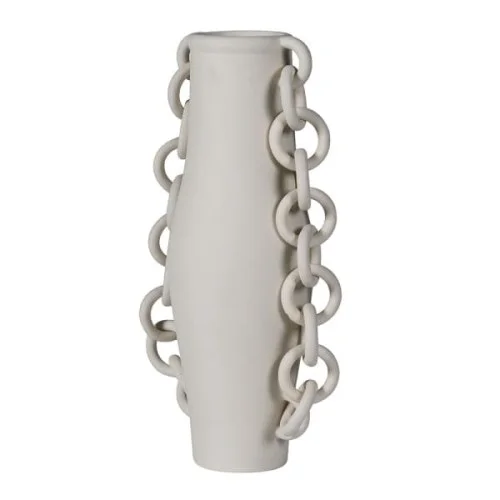 Porcelanowy wazon White Chain 43 cm biały wazon oryginalny design Zamów teraz
