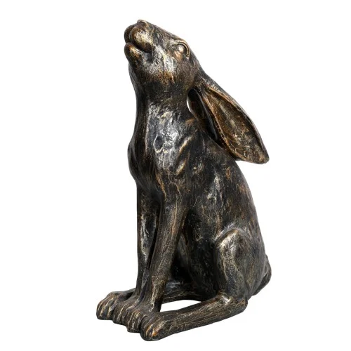 Popularny Rzeżba Hare Bronze Small 36 cm zając - dekoracja zając żywica