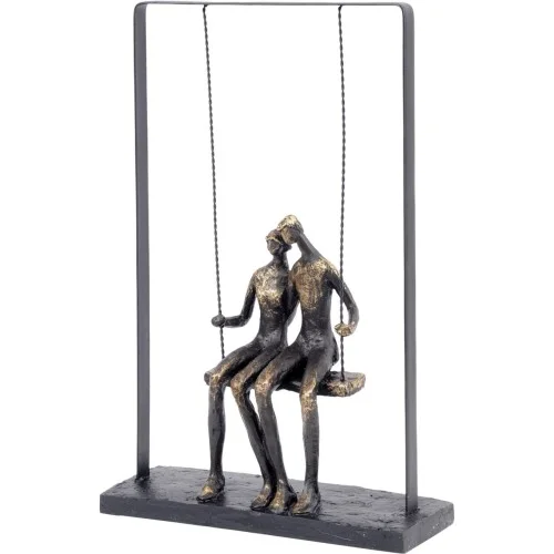 Rzeżba Swing 37 cm zakochana para na huśtawce brąz poliresin Hit cenowy