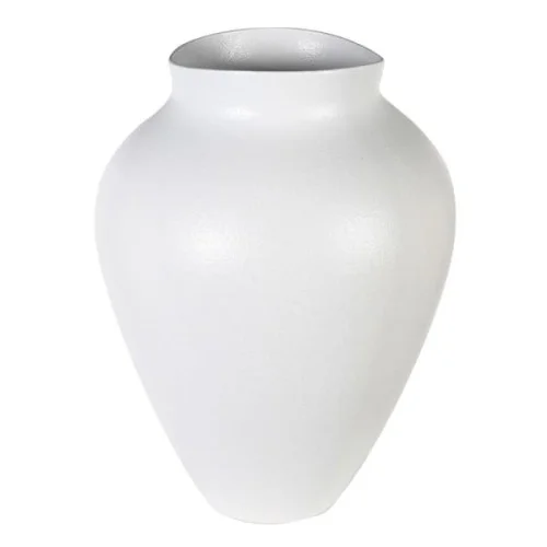 Wysoka jakość Wazon Stone White S z kamionki 41 cm biały duży wazon