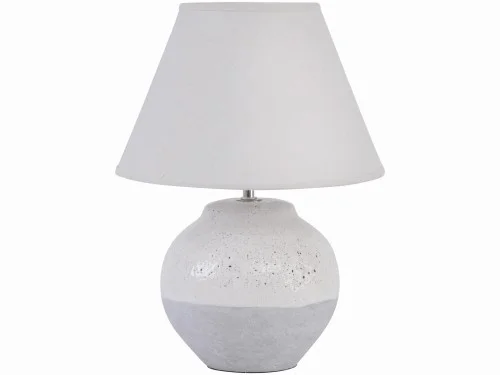 Tylko dziś Lampa Caroline Grey S 40 cm porcelanowa podstawa biały lniany klosz