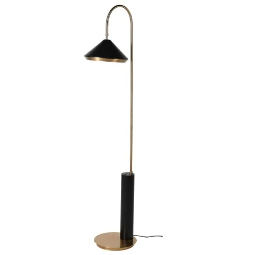 Zamów dziś Lampa Stojąca Mayfair Brass 179 cm metalowa czarna mosiężne detale