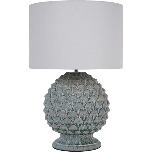 Lampa stołowa Arnos 59 cm z ceramiczną podstawą i abażurem Kup online