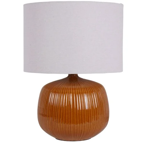 Nowość Lampa stołowa Ceramic Burst 51,5 cm pomarańczowa lampa z abażurem