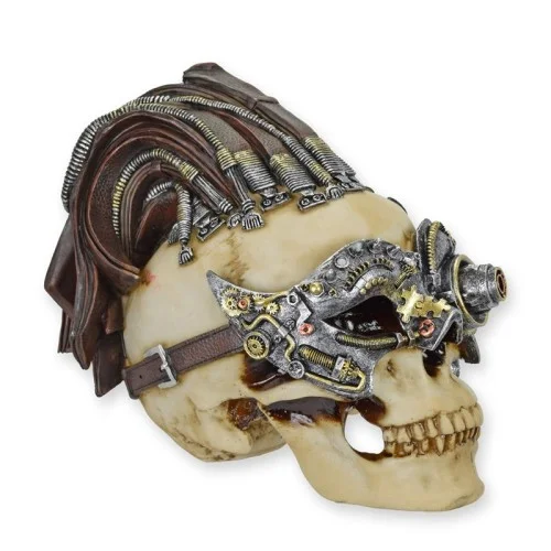 Figurka Czaszka Steampunk z Maską i Mechanicznym Irokezem Wybór klientów