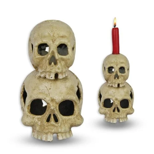 świecznik Czaszki Źelazny Halloween Ozdoba Gothic Dekoracja Łatwy zwrot