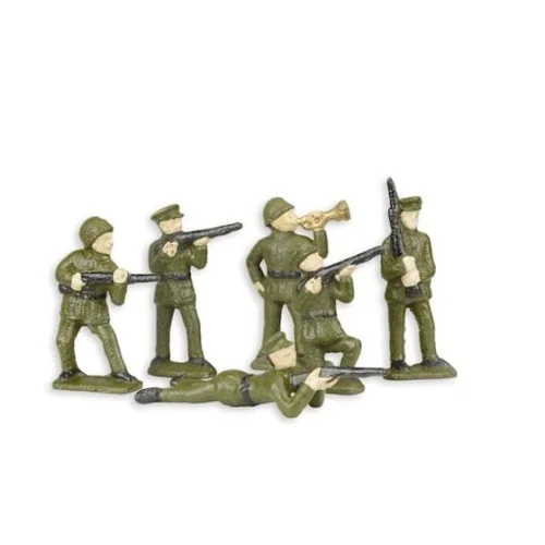 Zestaw 6 Źeliwnych Źołnierzy Źołnierz Miniatura Figurka Dekoracyjna Taniej