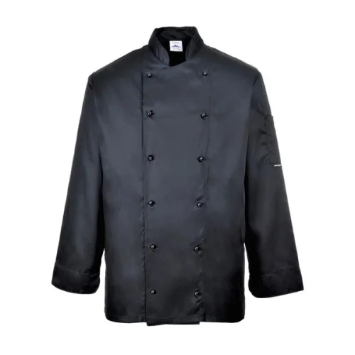 Bluza kucharska czarna Somerset Unisex (C834BKR) Premium