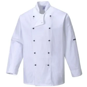 Bluza kucharska biała Somerset Unisex (C834WHR) Szybka wysyłka