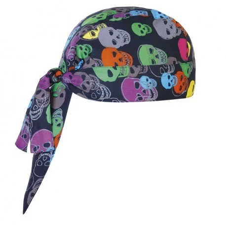 Bandana kucharska COLOR SKULLS (7002135A) Premium