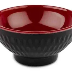 Cena promocyjna Miska o średnicy 13cm czarno czerwona ASIA PLUS (AP15418)