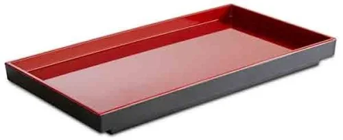 Bezpieczna płatność Taca prostokątna ASIA PLUS czarno czerwona 32,5cm x 17,6cm (AP15457)