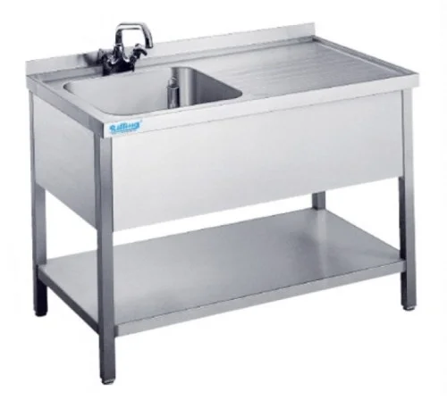 Oferta czasowa Zlew 1-kom z półką (L) 1200x600x850 Rilling (AST 0612C 1LTZ)