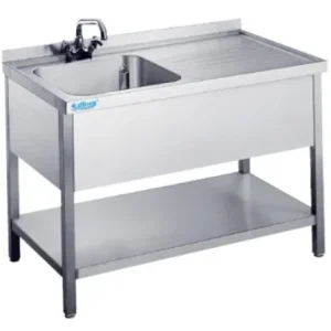Ograniczona ilość Zlew 1-kom z półką (P) 1200x600x850 Rilling (AST 0612C 1RTZ)
