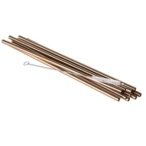 Wyprzedaż Słomki stal nierdzewna 脴8mm H15cm miedż (AP93391)