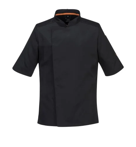 Promocja Bluza szefa kuchni MeshAir Pro czarna krótki rękaw (C738BKR)