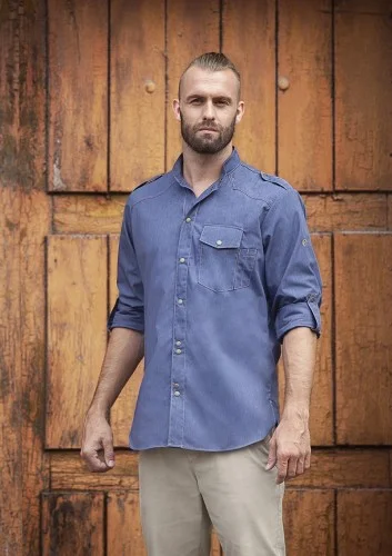 Wybór klientów Męska bluza kucharska JEANS-STYLE California niebieska (JM28/15)