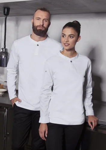 Oferta czasowa Bluza kucharska męska long-Sleeve Throw-Over Chef Shirt BASIC (5 kolorów) (TM6)