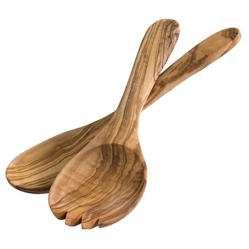 Premium Łyżka i widelec z drzewa oliwnego 17cm (AP00841)